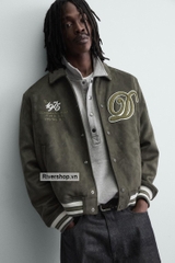 AK2710 - Z.RA FAUX SUEDE PATCH BOMBER JACKET