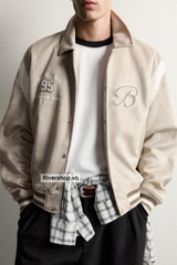 AK2715 - Z.RA FAUX SUEDE PATCH BOMBER JACKET