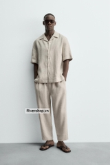 QD2601 - Z.RA 100% LINEN RELAXED FIT TROUSERS