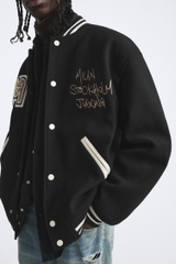 AK2514 - Z.RA CONTRASTING PATCHES BOMBER JACKET