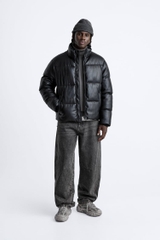 AK2480 - Z.RA FAUX LEATHER PUFFER JACKET