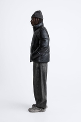 AK2480 - Z.RA FAUX LEATHER PUFFER JACKET