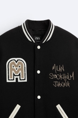 AK2514 - Z.RA CONTRASTING PATCHES BOMBER JACKET