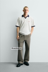 AP2601 - Z.RA EMBROIDERED VERTICAL JACQUARD POLO