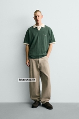 AP2602 - Z.RA EMBROIDERED VERTICAL JACQUARD POLO