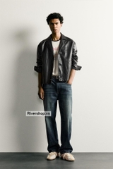 AK2703 - Z.RA CROPPED FAUX LEATHER JACKET