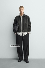 AK2720 - Z.RA WASHED-EFFECT TOPSTITCHED JACKET