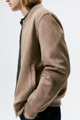 AK2332 - Z.RA FAUX SUEDE LEATHER BOMBER JACKET