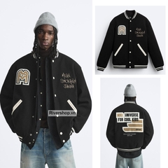 AK2514 - Z.RA CONTRASTING PATCHES BOMBER JACKET
