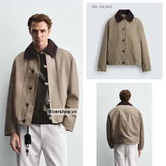 AK2643 - Z.RA CONTRAST CROCHET COLLAR JACKET