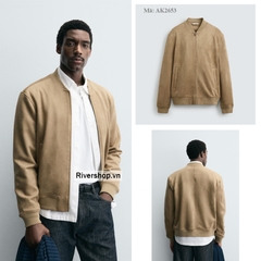 AK2653 - Z.RA FAUX SUEDE BOMBER JACKET