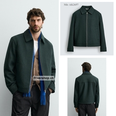 AK2657 - Z.RA WOOL BLEND ZIPPERED JACKET