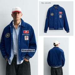 AK2658 - Z.RA CORDUROY EMBROIDERED PATCH JACKET