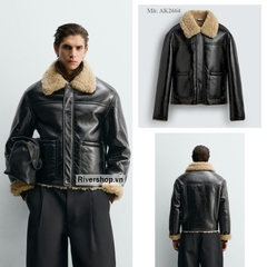 AK2664 - Z.RA DOUBLE FACED FAUX LEATHER JACKET