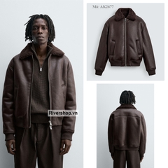 AK2677 - Z.RA DOUBLE FACED FAUX LEATHER JACKET