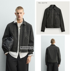 AK2720 - Z.RA WASHED-EFFECT TOPSTITCHED JACKET