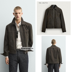 AK2721 - Z.RA WASHED-EFFECT TOPSTITCHED JACKET