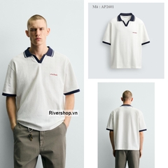 AP2601 - Z.RA EMBROIDERED VERTICAL JACQUARD POLO