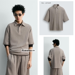 AP2605 - Z.RA EMBOSSED RELAXED FIT POLO SHIRT