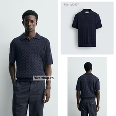AP2607 - Z.RA BRAIDED TEXTURED KNIT POLO
