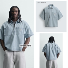 AP2608 - Z.RA WASHED STRIPED BOXY FIT POLO