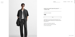 QD2502 - Z.RA QUẦN HOA VĂN NỔI DÁNG RELAXED FIT