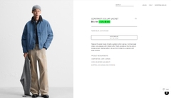 AK2601 - Z.RA ÁO KHOÁC DENIM TRẦN BÔNG PHỐI CỔ NHUNG