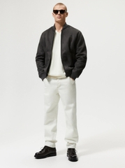 AK2634 - Z.RA ÁO KHOÁC BOMBER DA LỘN LÓT LÔNG CỪU