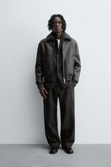 AK2678 - Z.RA DOUBLE FACED FAUX LEATHER JACKET