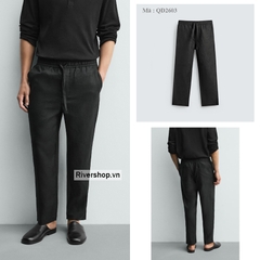 QD2603 - Z.RA 100% LINEN RELAXED FIT TROUSERS