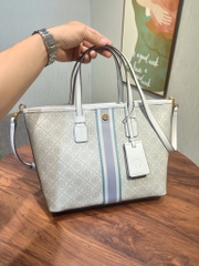 TORY T MONOGRAM COATED TOTE SIZE NHỎ