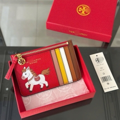 Ví T⭕RY 🅱️URCH Card Holder / Zip Pouch – Horse 🐎