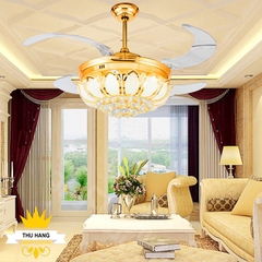 QUẠT ĐÈN TRANG TRÍ  HOA SEN Y42-9970GU