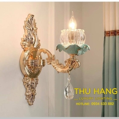 ĐÈN TƯỜNG GỐM SẮC XANH