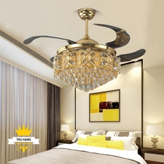 QUẠT ĐÈN TRANG TRÍ  PHA LÊ Y42-8590GU