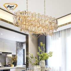 Đèn Thả Pha Lê Nhiều Tầng Chữ Nhật THAD102