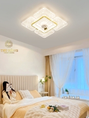 Quạt Đèn Ốp Trần Hiện Đại Hình Vuông