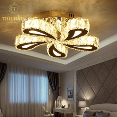 Đèn Mâm Pha Lê Ốp Trần Hình Hoa Hiện Đại PL-09/5