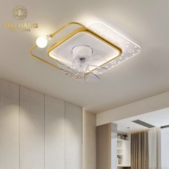 Quạt Đèn Ốp Trần Hiện Đại Hình Vuông 1