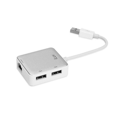 Cáp kết nối iLuv USB Ethernet Adapter with 2 USB ports - trắng