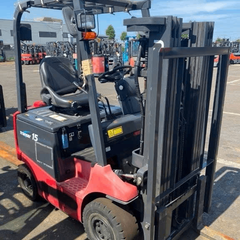 Xe nâng điện cũ ngồi lái 1.5 tấn NYK FB15PN-77-400M Đời 2019 (Chui Container)