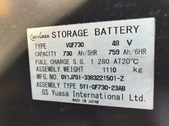 Xe nâng điện cũ ngồi lái 2.5 tấn NYK FB25PN-77B-450SF Đời 2018 (Dịch Giá - Bình Khủng 730Ah)