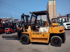 Xe nâng dầu cũ 6 tấn TCM FD60Z7 nâng cao 3m số tự động lắp bộ tháp xô / càng đút cuộn thép - 57805677