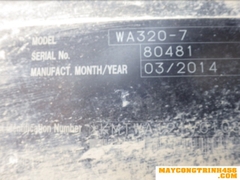 Bán xúc lật Nhật bãi Komatsu WA320-7 năm 2014