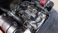 Xe nâng dầu 2.5 tấn Toyota 02-8FD25 cũ Nhật bãi nâng cao 4.5m gật gù lốp kép đời 2015 - 63045