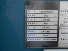 Xe nâng 2 tấn chui cont SUMITOMO 11FD20PAXI92D đời 2015