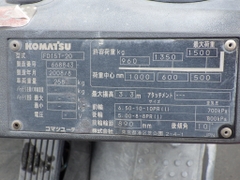 Xe nâng 1,5 tấn KOMATSU FD15T-20 số tự động đời cao, hoạt động ít giờ