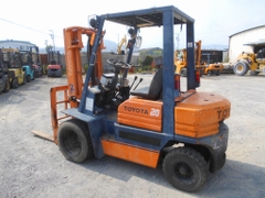 Xe nâng dầu 2 tấn TOYOTA 5FD20 số sàn, gật gù (lật đổ), lốp kép