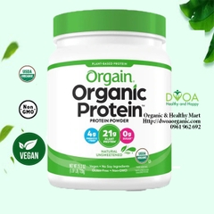 Protein thực vật hữu cơ Orgain tự nhiên không đường 720g Orgain Organic Plant Based Protein Powder Natural Unsweetened