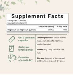 Viên Magnesium Glycinate 500mg Micro Ingredients Tinh khiết Và Hiệu lực cao